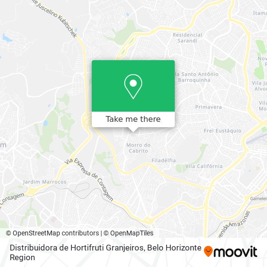 Distribuidora de Hortifruti Granjeiros map