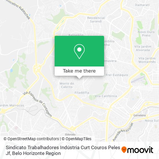 Sindicato Trabalhadores Indústria Curt Couros Peles Jf map