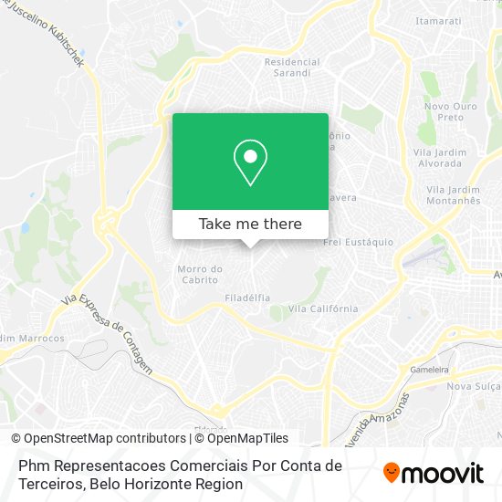 Phm Representacoes Comerciais Por Conta de Terceiros map