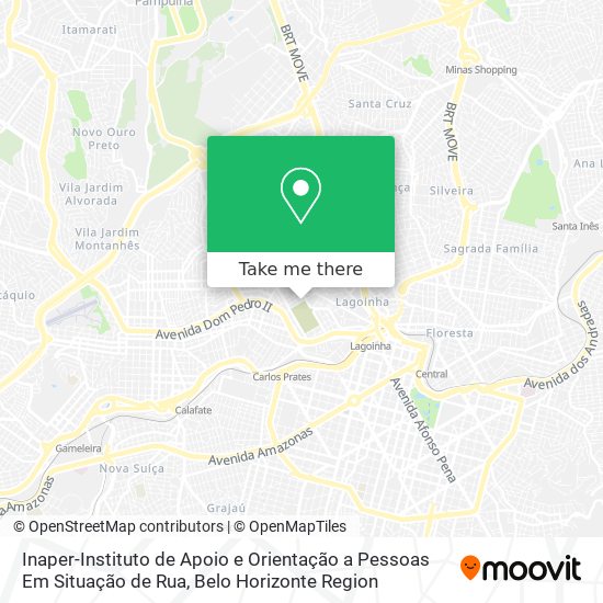 Mapa Inaper-Instituto de Apoio e Orientação a Pessoas Em Situação de Rua