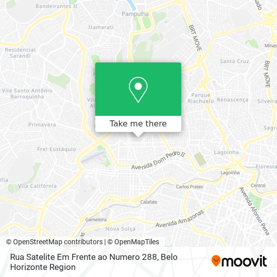 Rua Satelite Em Frente ao Numero 288 map