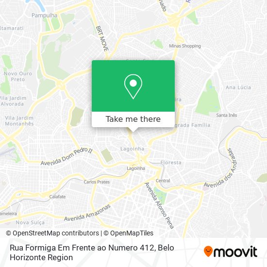 Rua Formiga Em Frente ao Numero 412 map