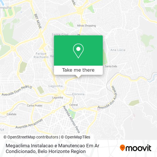 Megaclima Instalacao e Manutencao Em Ar Condicionado map
