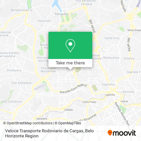 Veloce Transporte Rodoviario de Cargas map