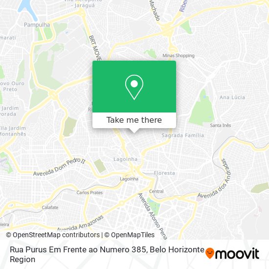 Rua Purus Em Frente ao Numero 385 map
