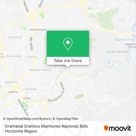 Gramanal Granitos Marmores Nacional map