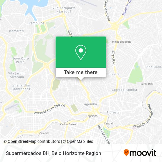 Mapa Supermercados BH