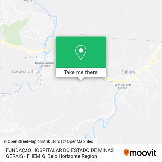 FUNDAÇãO HOSPITALAR DO ESTADO DE MINAS GERAIS - FHEMIG map