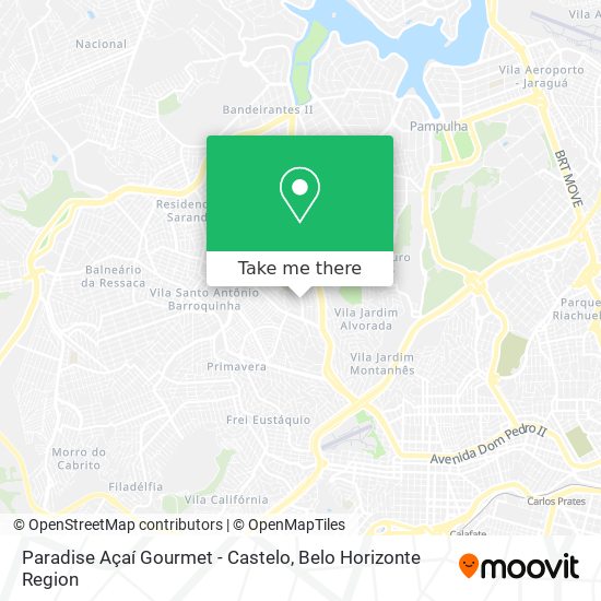Paradise Açaí Gourmet - Castelo map