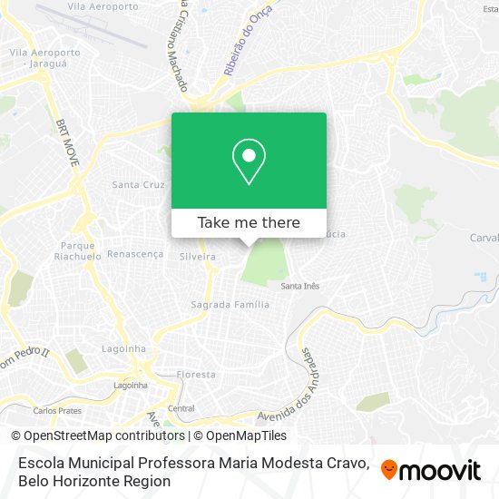 Mapa Escola Municipal Professora Maria Modesta Cravo