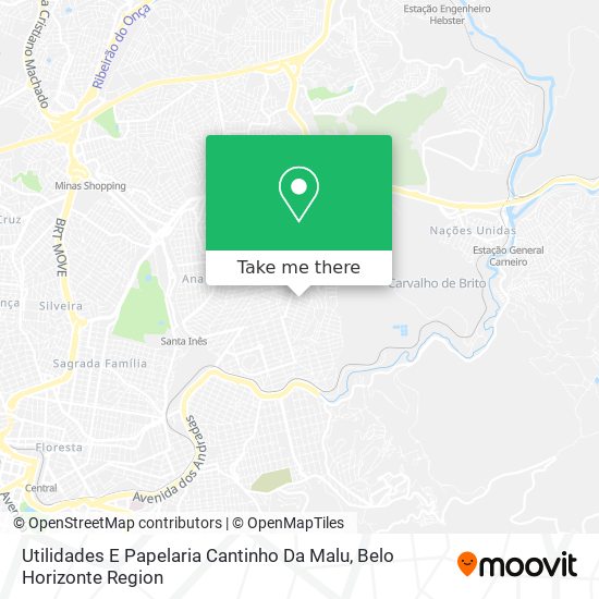 Utilidades E Papelaria Cantinho Da Malu map