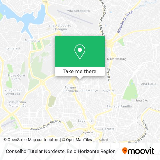 Conselho Tutelar Nordeste map