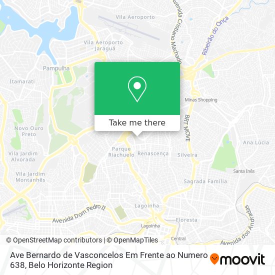 Mapa Ave Bernardo de Vasconcelos Em Frente ao Numero 638