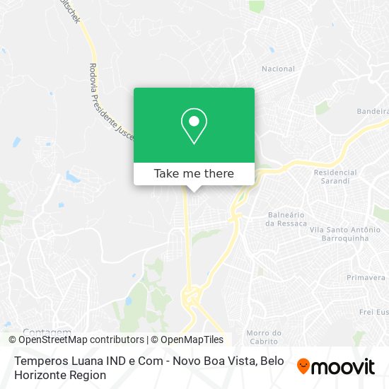 Temperos Luana IND e Com - Novo Boa Vista map