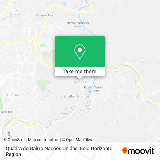 Quadra do Bairro Nações Unidas map