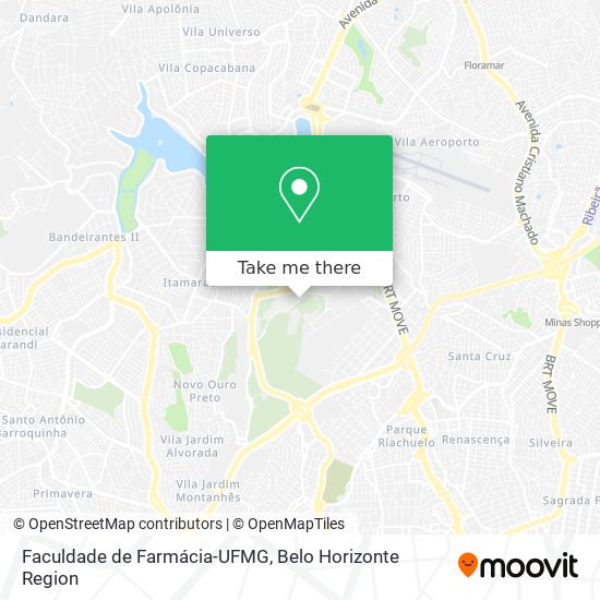 Mapa Faculdade de Farmácia-UFMG