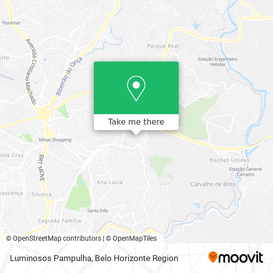 Luminosos Pampulha map