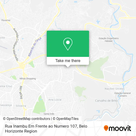 Rua Inambu Em Frente ao Numero 107 map