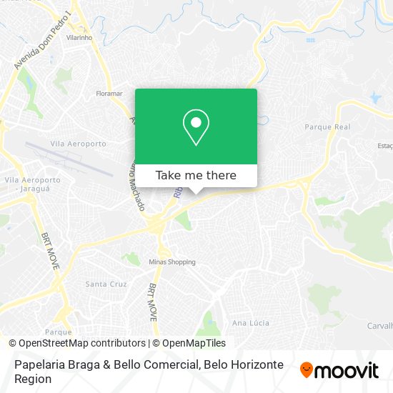 Mapa Papelaria Braga & Bello Comercial