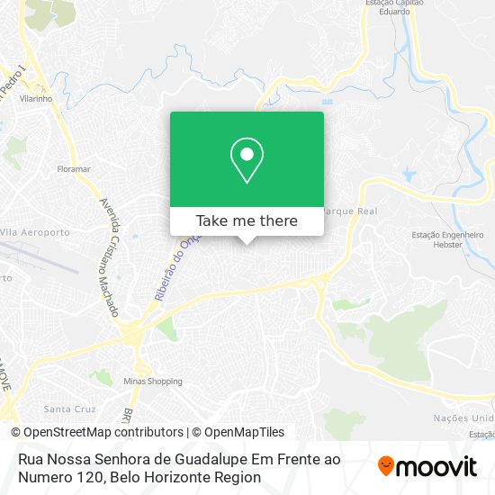 Mapa Rua Nossa Senhora de Guadalupe Em Frente ao Numero 120