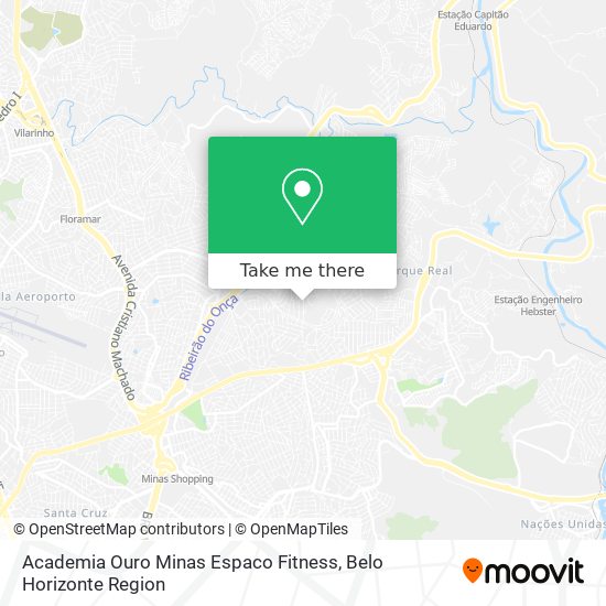 Mapa Academia Ouro Minas Espaco Fitness