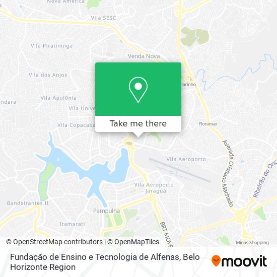 Fundação de Ensino e Tecnologia de Alfenas map