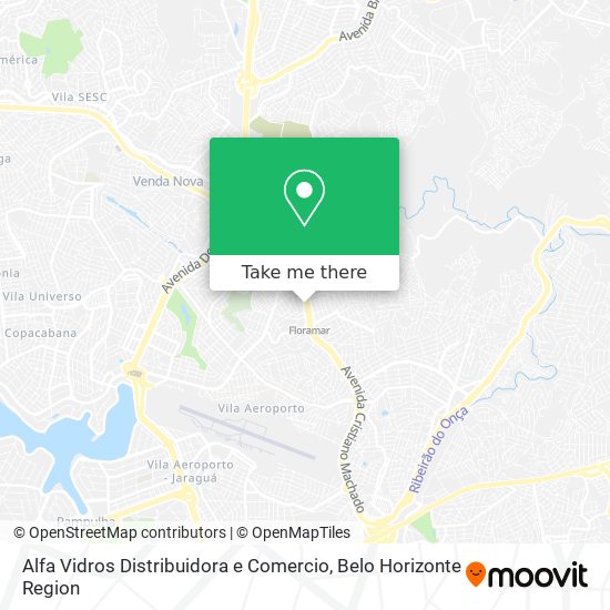 Alfa Vidros Distribuidora e Comercio map
