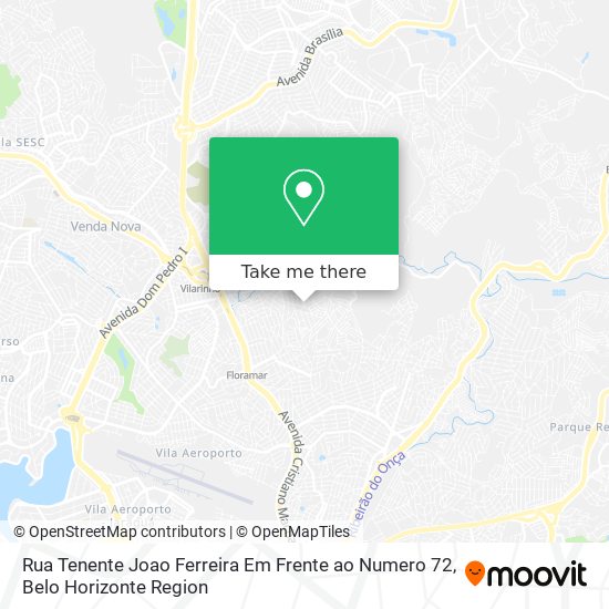 Mapa Rua Tenente Joao Ferreira Em Frente ao Numero 72