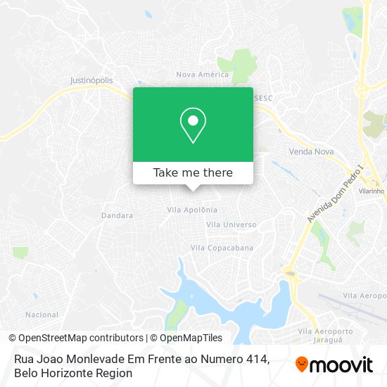 Rua Joao Monlevade Em Frente ao Numero 414 map