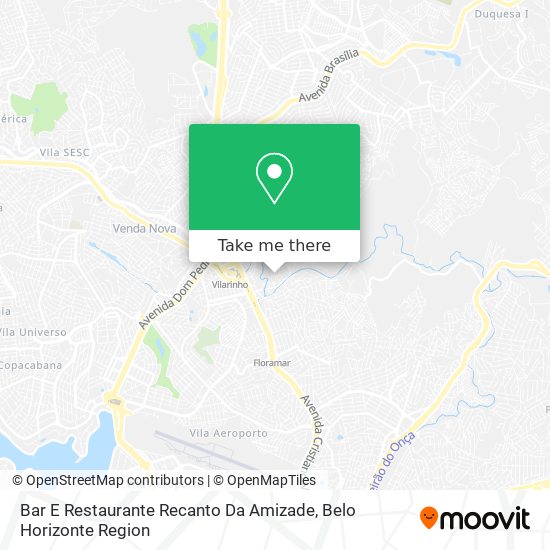 Mapa Bar E Restaurante Recanto Da Amizade