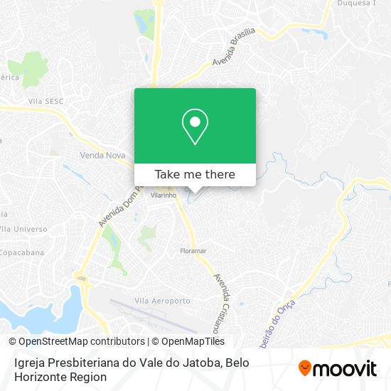 Mapa Igreja Presbiteriana do Vale do Jatoba