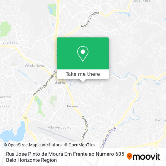 Mapa Rua Jose Pinto de Moura Em Frente ao Numero 605