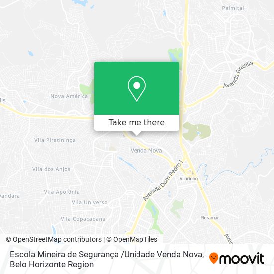 Escola Mineira de Segurança /Unidade Venda Nova map