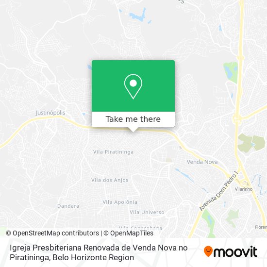 Igreja Presbiteriana Renovada de Venda Nova no Piratininga map