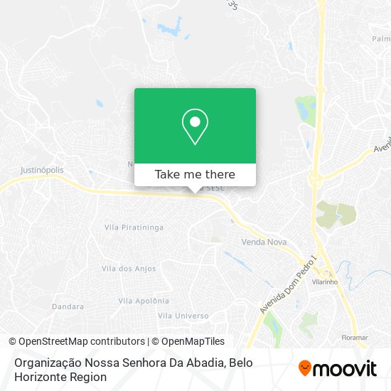 Mapa Organização Nossa Senhora Da Abadia