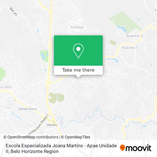 Escola Especializada Joana Martins - Apae Unidade II map