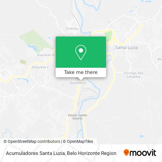 Acumuladores Santa Luzia map