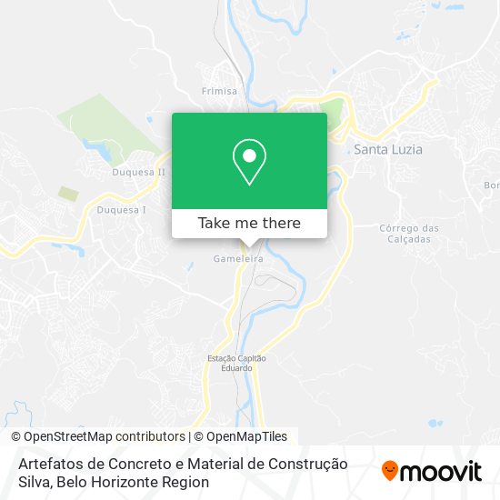 Artefatos de Concreto e Material de Construção Silva map