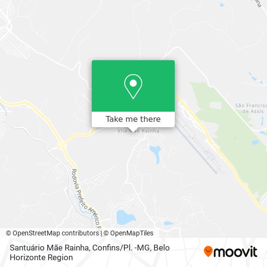 Santuário Mãe Rainha, Confins / Pl. -MG map