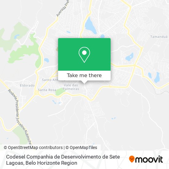 Codesel Companhia de Desenvolvimento de Sete Lagoas map
