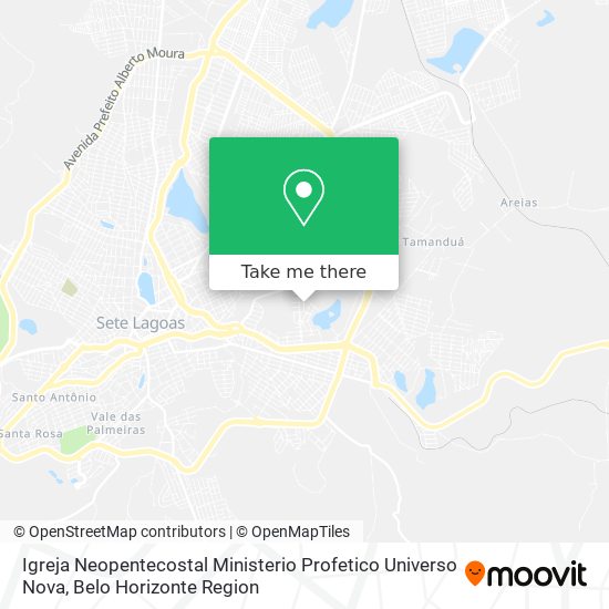 Igreja Neopentecostal Ministerio Profetico Universo Nova map