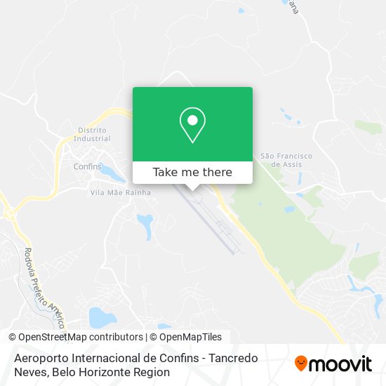 Aeroporto Internacional de Confins - Tancredo Neves map