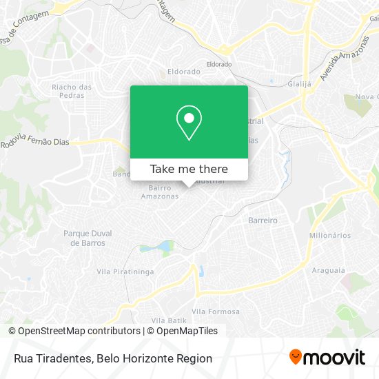 Rua Tiradentes map