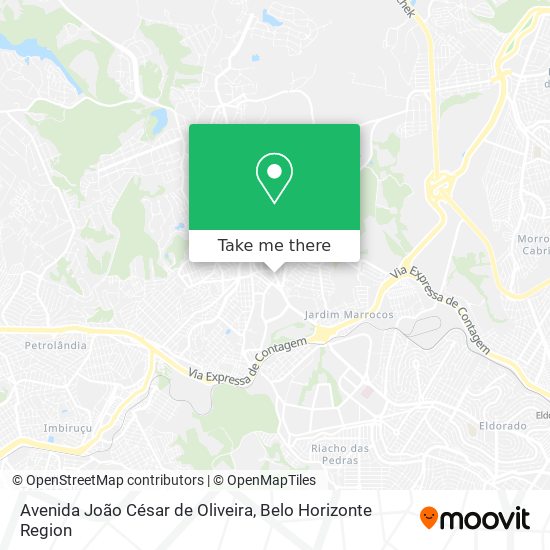 Mapa Avenida João César de Oliveira