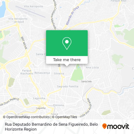 Mapa Rua Deputado Bernardino de Sena Figueiredo