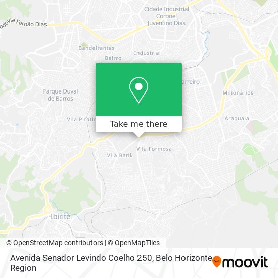 Mapa Avenida Senador Levindo Coelho 250