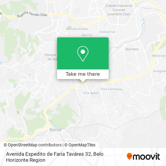 Avenida Expedito de Faria Taváres 32 map