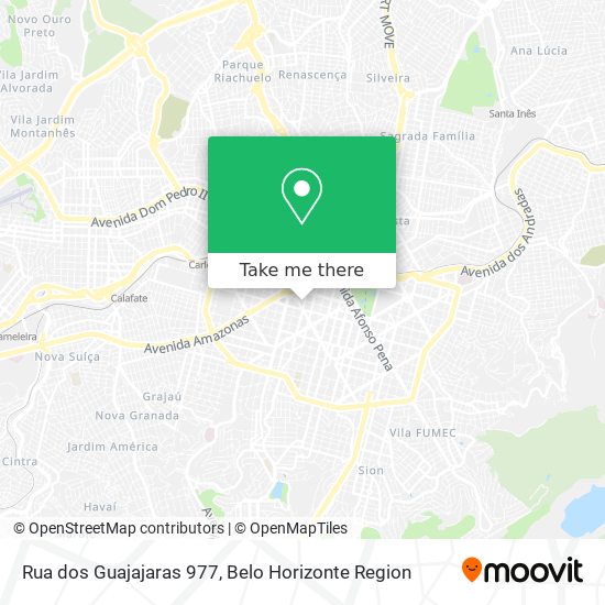 Rua dos Guajajaras 977 map