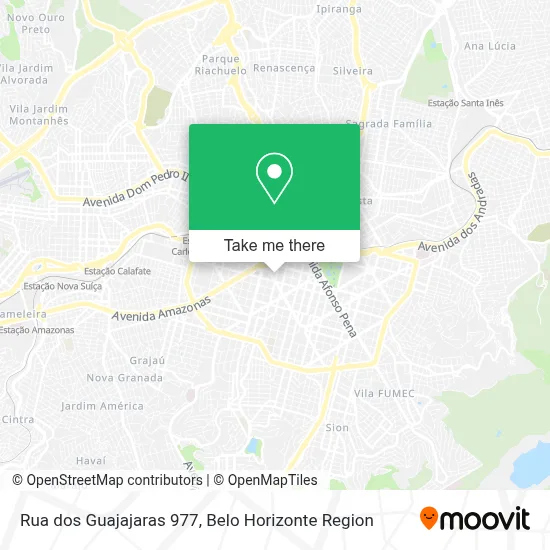 Rua dos Guajajaras 977 map