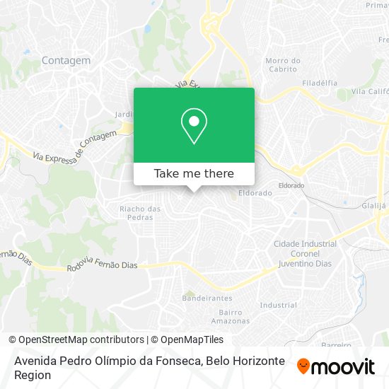 Mapa Avenida Pedro Olímpio da Fonseca